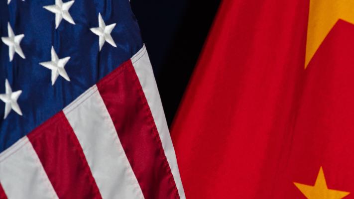 US and PRC flags