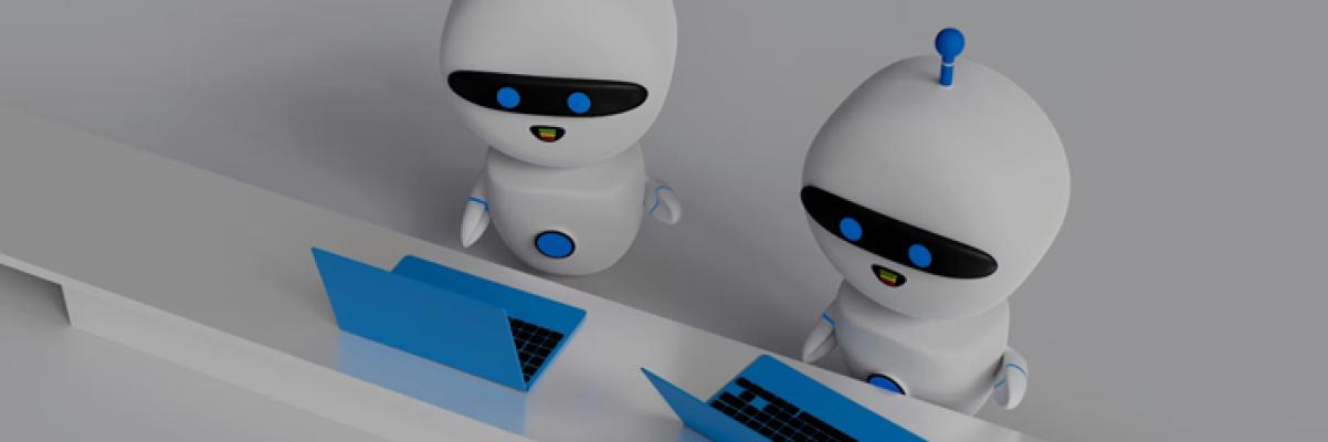 Illustration of computer bots