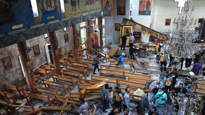 Mar Elias church bombing Syria 2025