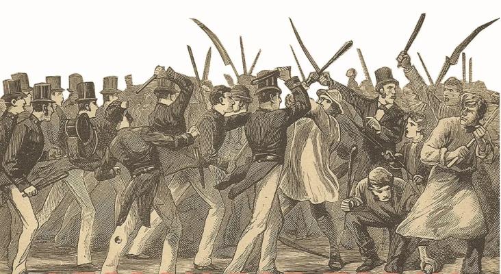 Hexham riot left and right