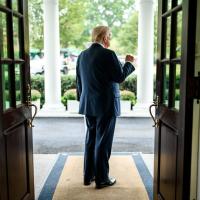 Trump awaits Netanyahu White House photo Daniel Torok
