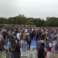 Muslim prayer at Valley Stream Park, Long Island NY